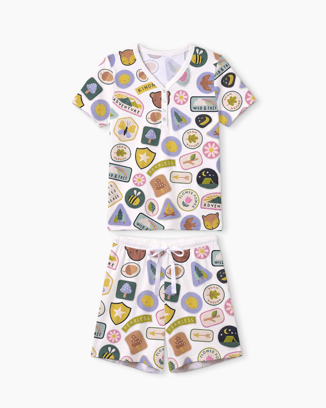 Little Explorer Bamboo Women Short Sleeve Short Pajama Set