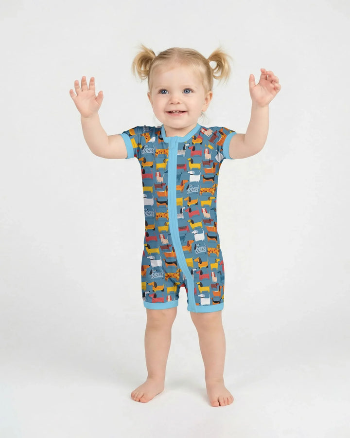 Whimsical Dachshund  Bamboo Shorty Zippy