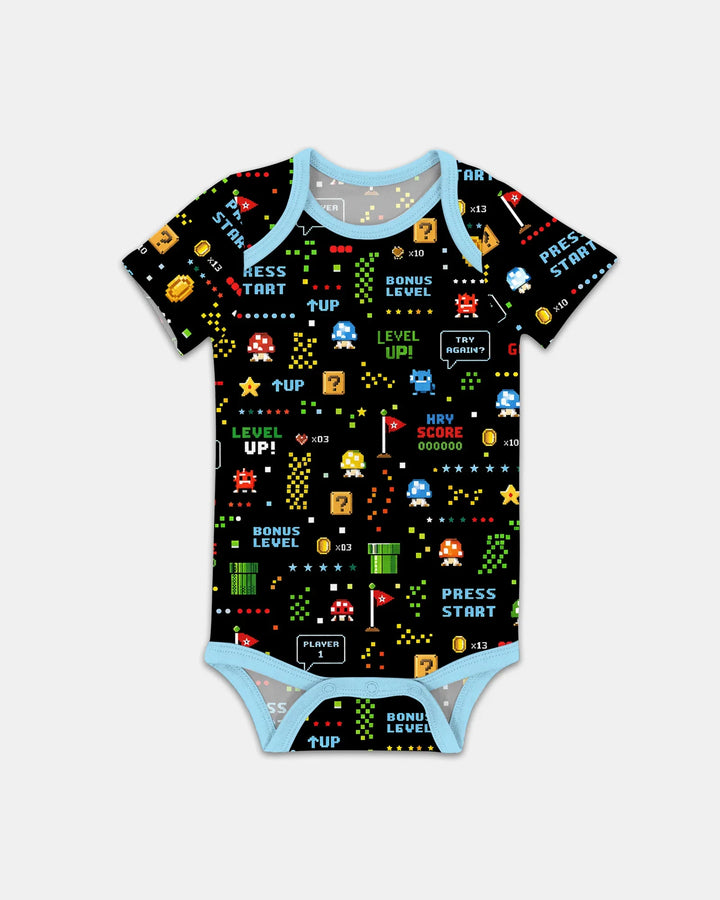Pixel Game Lover Matching Bamboo Bodysuit