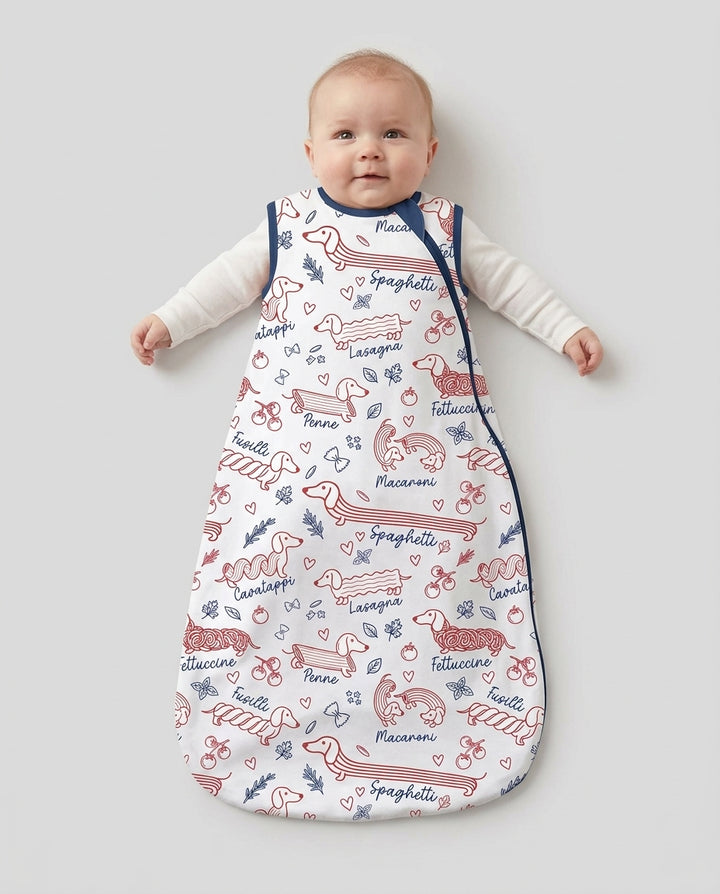Funny Dachshund Pasta Pups Bamboo Sleep Bag