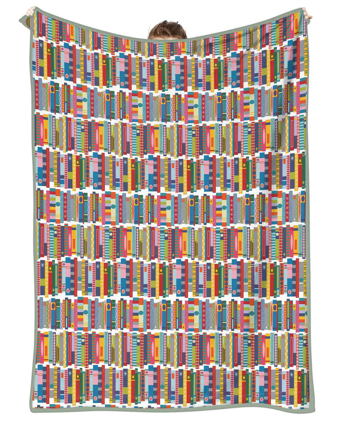 Rainbow Bookshelf Bamboo Blanket