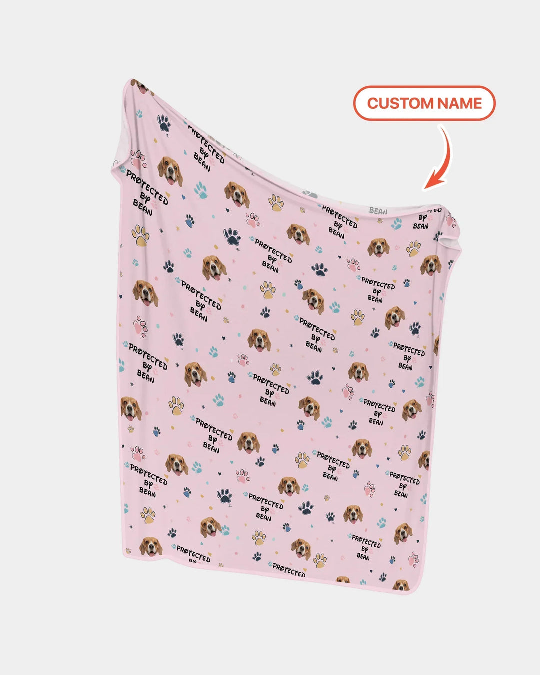 Custom Dog Pattern Bamboo Blanket