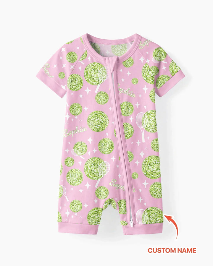 Tennis Disco Girl Party Matching Bamboo Shorty Zippy