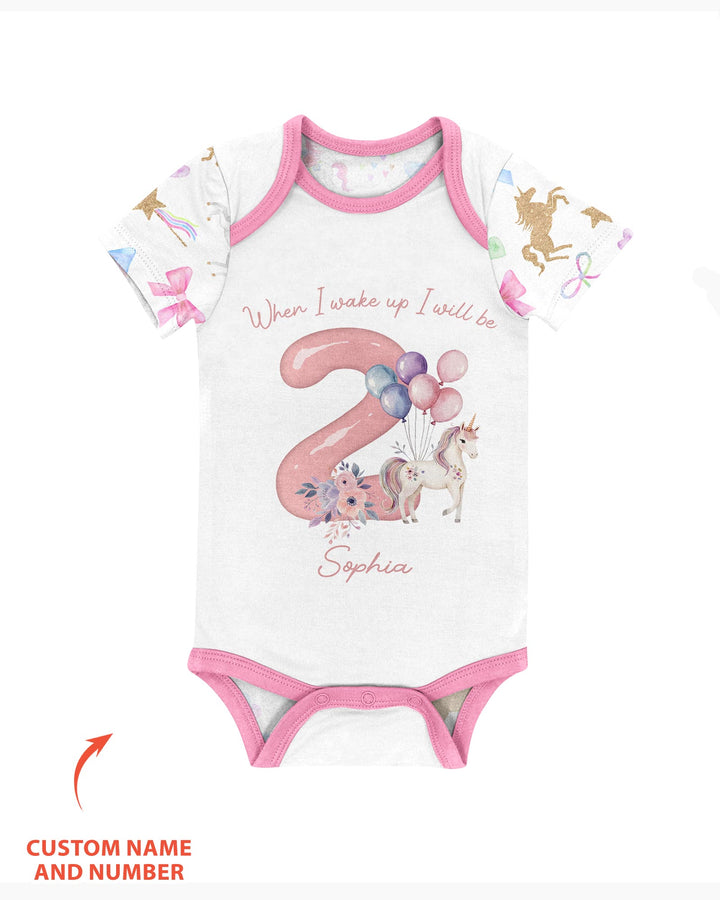 Custom Name When I Wake Up I Will Be Birthday Bamboo Bodysuit