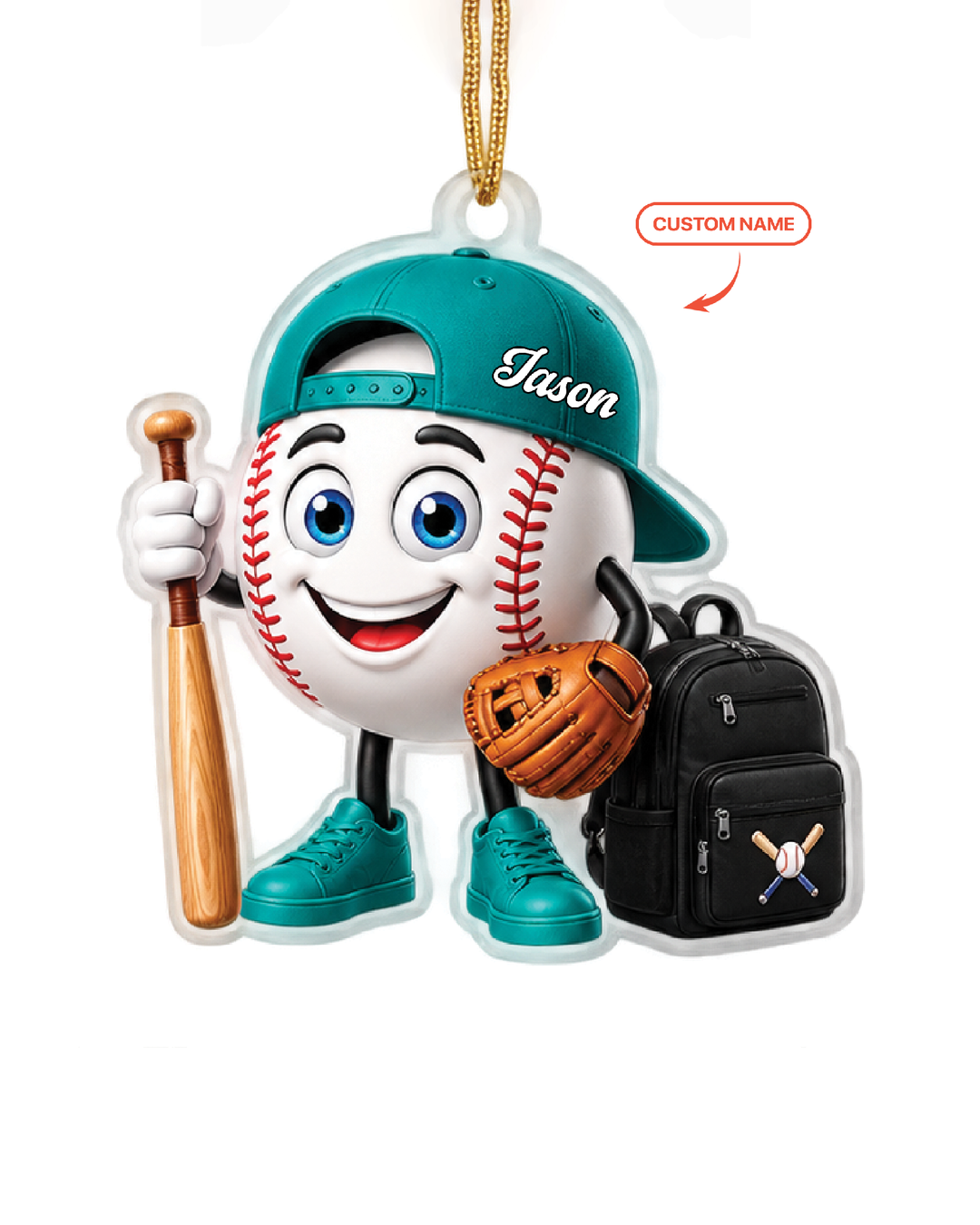 Baseball Softball Acrylic Ornament