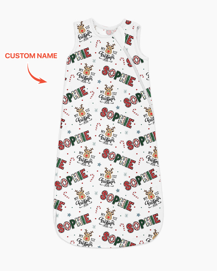 Custom Name "My First Christmas 2026" - Bamboo Sleep Bag (S)