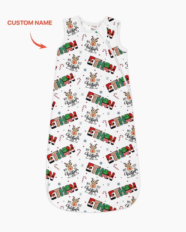 Custom Name "My First Christmas 2026" - Bamboo Sleep Bag (G)