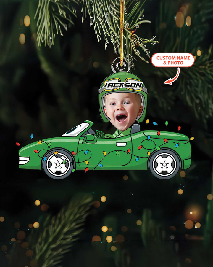 Little Race Car Driver Acrylic Ornament