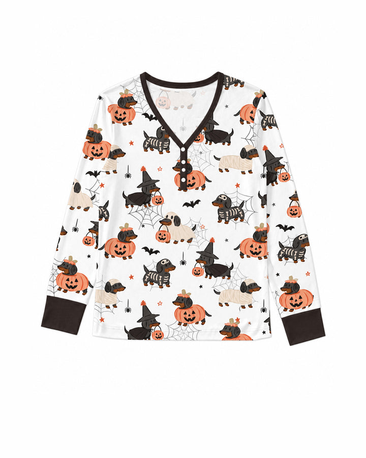 Howl-O-Weenie Dachshund Bamboo Women Pajama Set