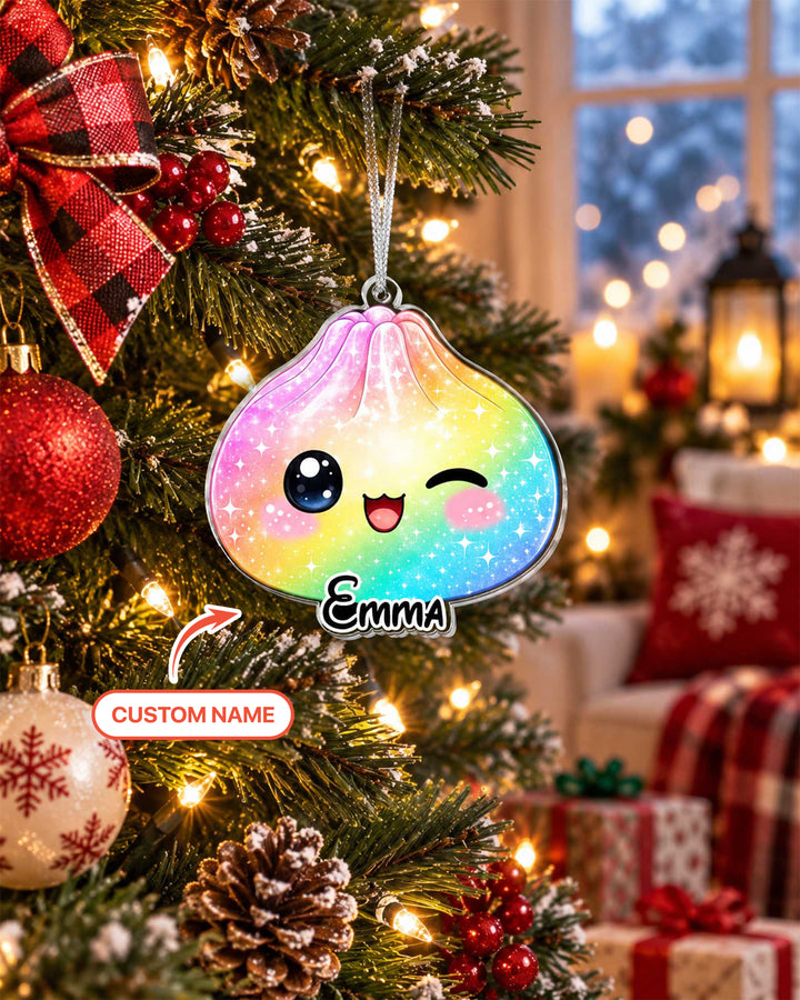Merry Little Dumplings Personalized Acrylic Ornament
