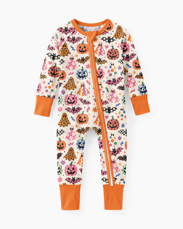 Funky Retro Ghosts Bamboo Convertible Zippy