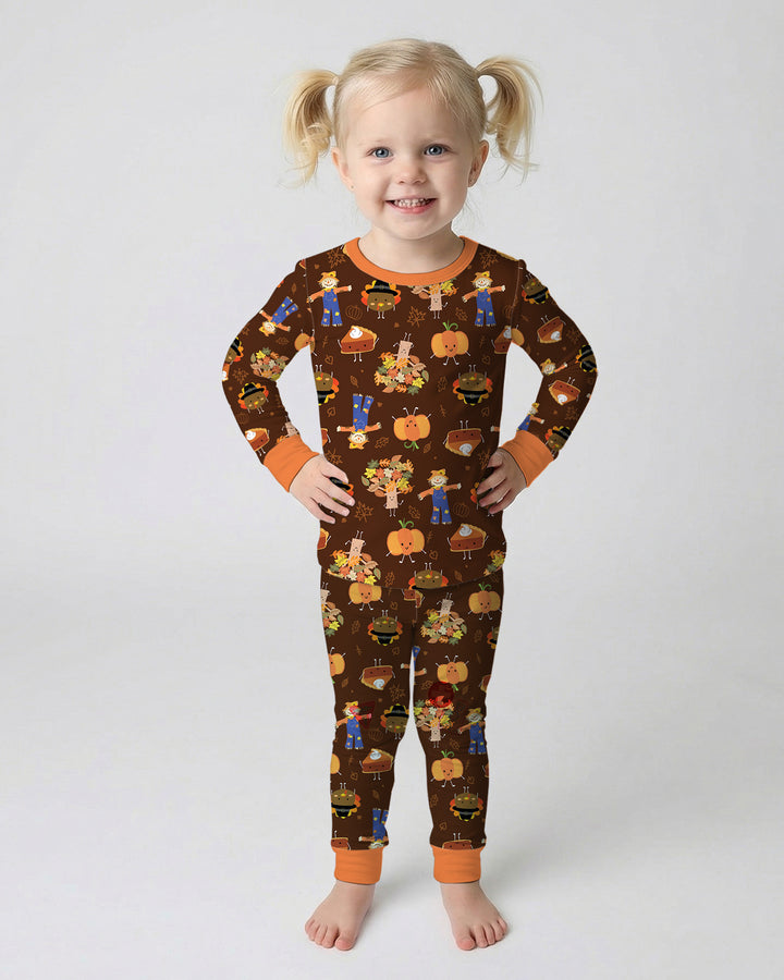 Template Bamboo Two Piece Long Sleeve Pyjamas Set