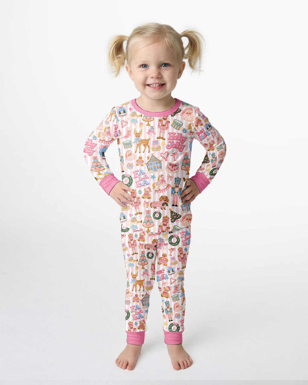 Preppy Christmas Bamboo Two Piece Long Sleeve Pajama Set
