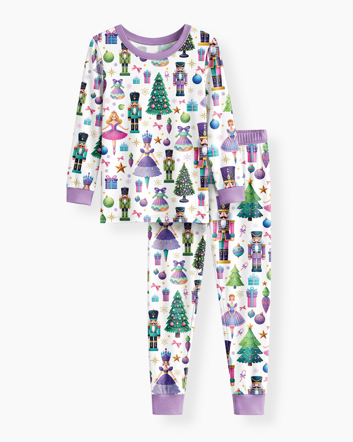 Nutcracker Wonderland Bamboo Two Piece Long Sleeve Pajama Set