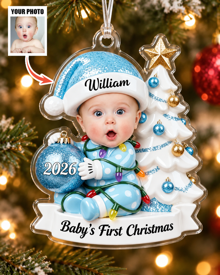 Funny Baby Tree Christmas Acrylic Ornament