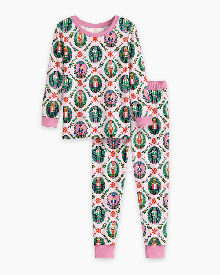 Whimsical Nutcracker Bamboo Two Piece Long Sleeve Pajama Set