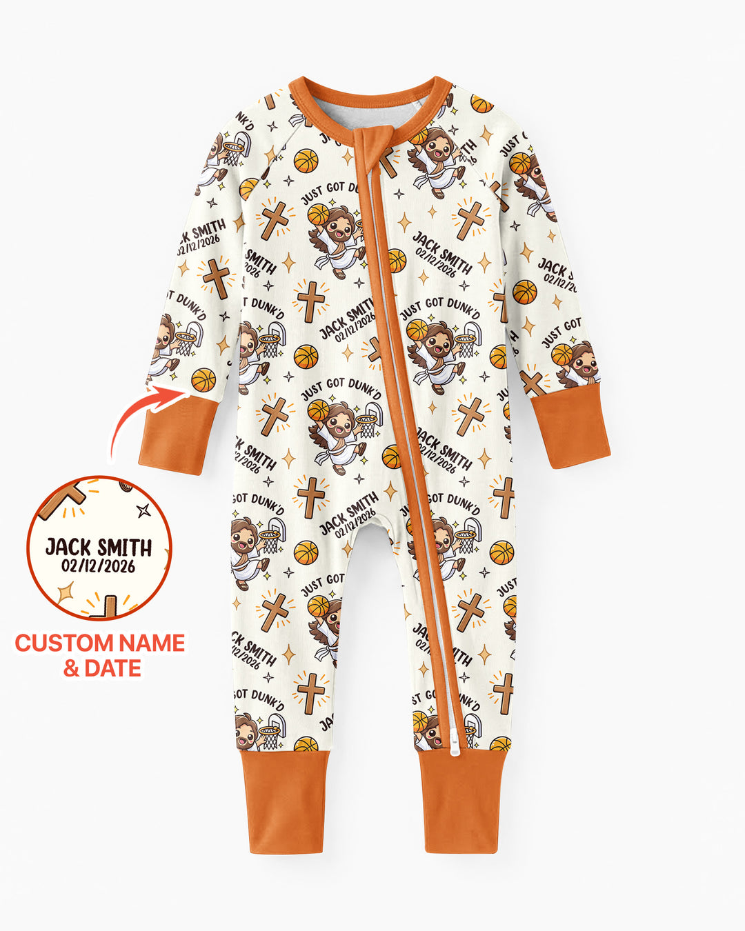 Personalized Baptism Just Got Dunk'd Bamboo Convertible Zippy