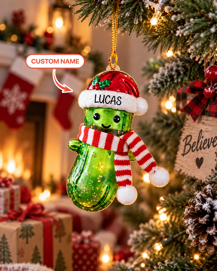Funny Pickle Christmas Acrylic Ornament