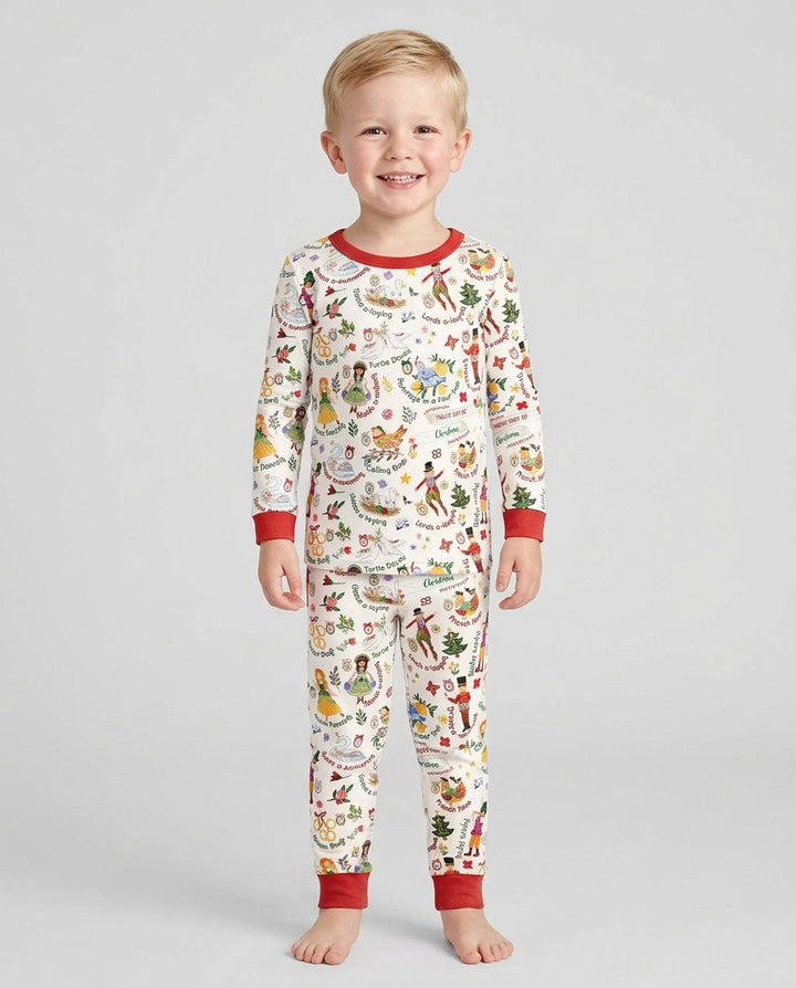 The 12 Days of Christmas Bamboo Two Piece Long Sleeve Pajama Set