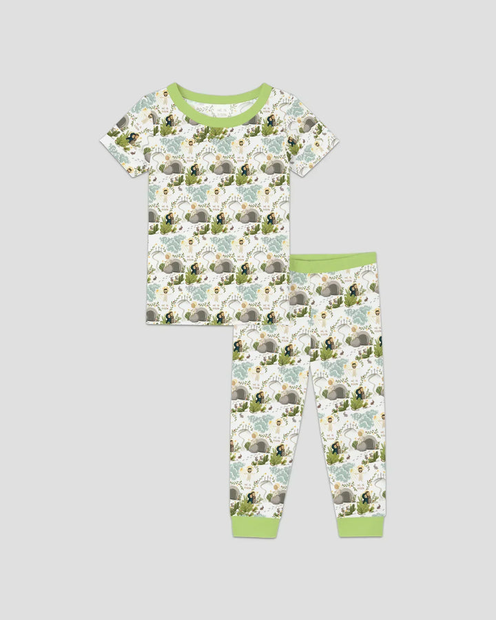 Matthew 28:1–8 He Is Risen Bamboo Two Piece Short Sleeve Pajama Set