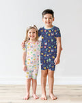 Eid Mubarak Matching Family Bamboo Two Piece Short Sleeve Shorts Pajama Set