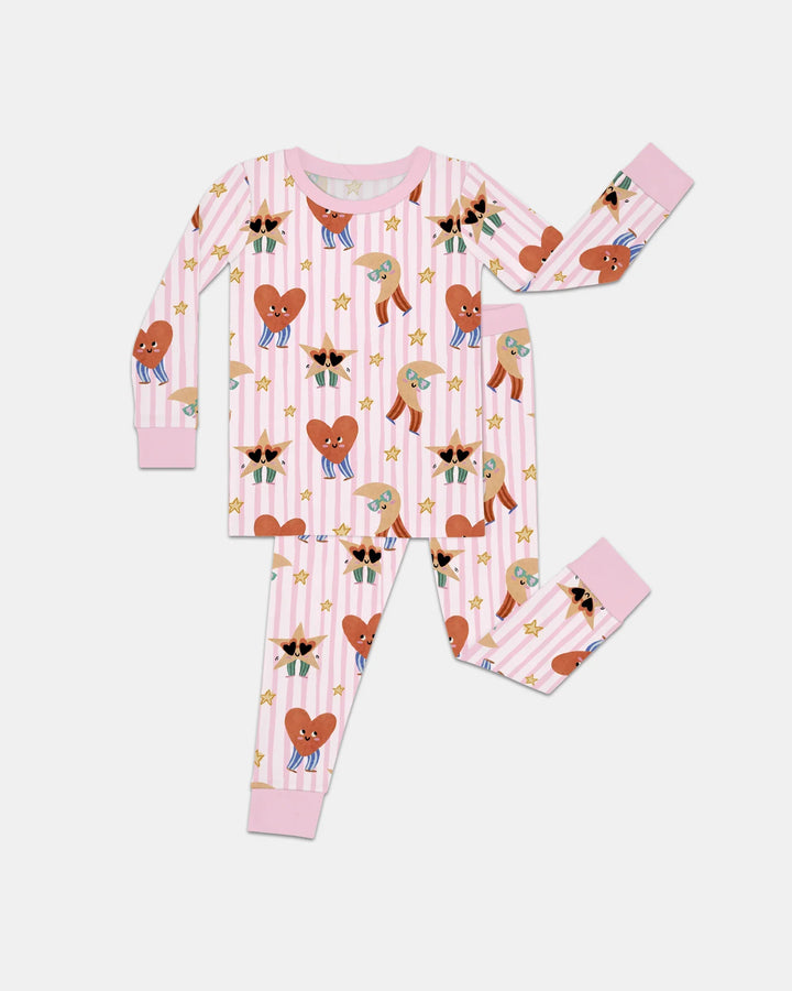 Dance More Dances Bamboo Two Piece Long Sleeve Pajama Set