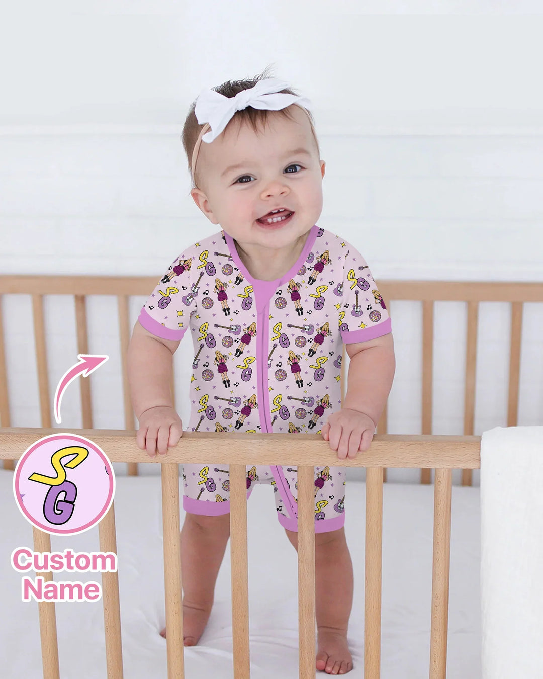 Custom Name Mini Rockstar Shorty Zippy