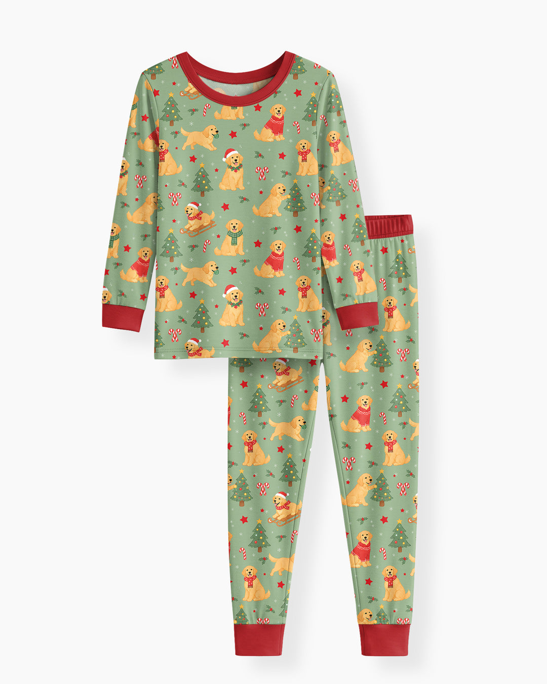 Holiday Dog Bamboo Two Piece Long Sleeve Pajama Set