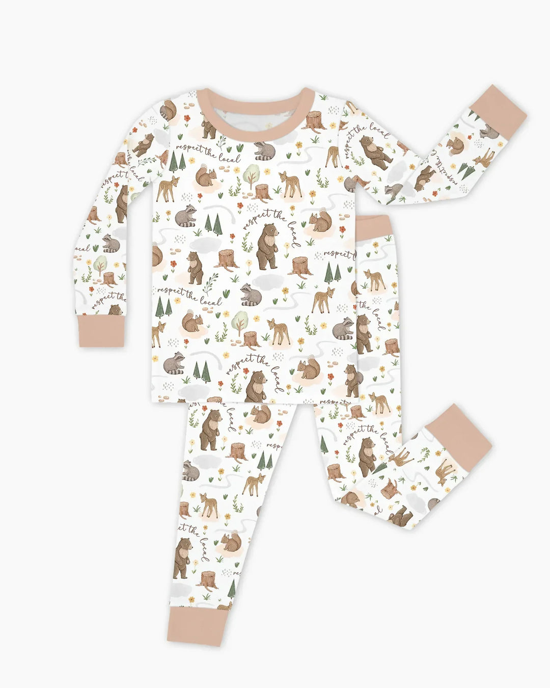 Respect The Local Bamboo Two Piece Long Sleeve Pajama Set