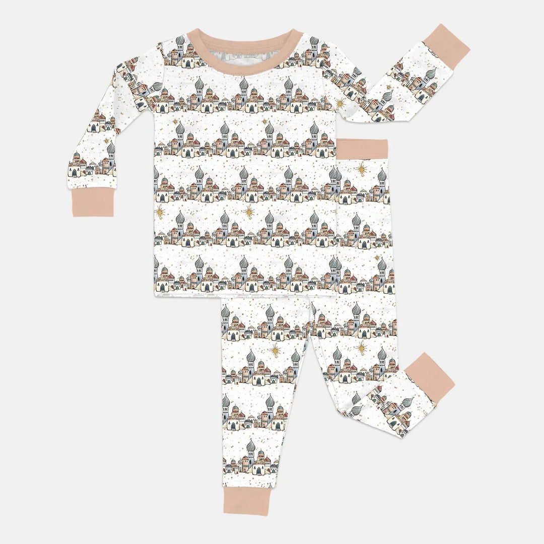 O Little Town of Bethlehem Bamboo Two Piece Long Sleeve Pajama Set