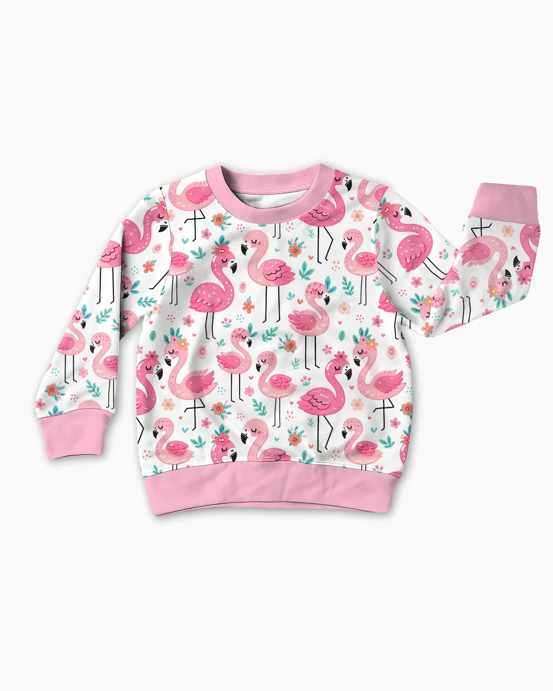 Hello Flamingo Bamboo Crewneck Sweatshirt