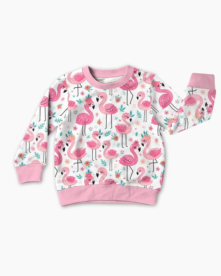 Hello Flamingo Bamboo Crewneck Sweatshirt