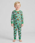 Holiday Monster Truck Bamboo Two Piece Long Sleeve Pajama Set