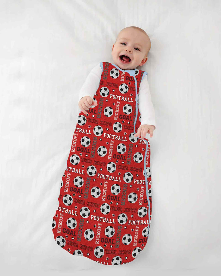 Red Soccer Ball Bamboo Sleep Bag