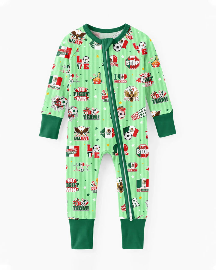 Soccer Game Day Go Team Mexico Family Matching Bamboo Convertible Zippy