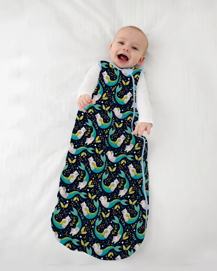 Midnight Mermaid Cats Bamboo Sleep Bag