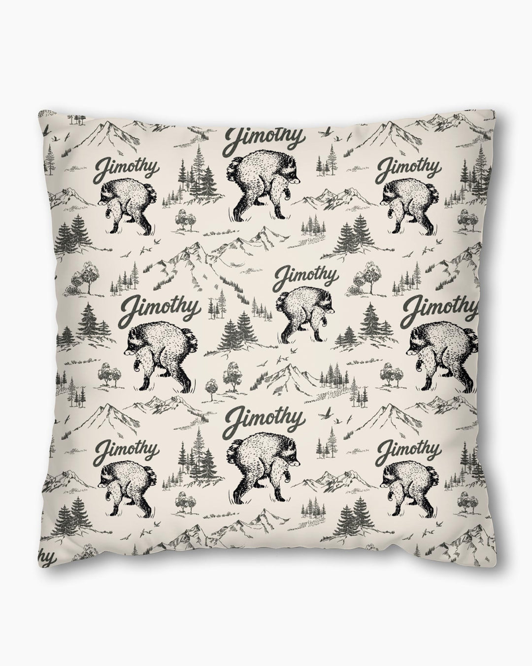 Vintage Jimothy Racoon Family Matching Bamboo Pillow Case