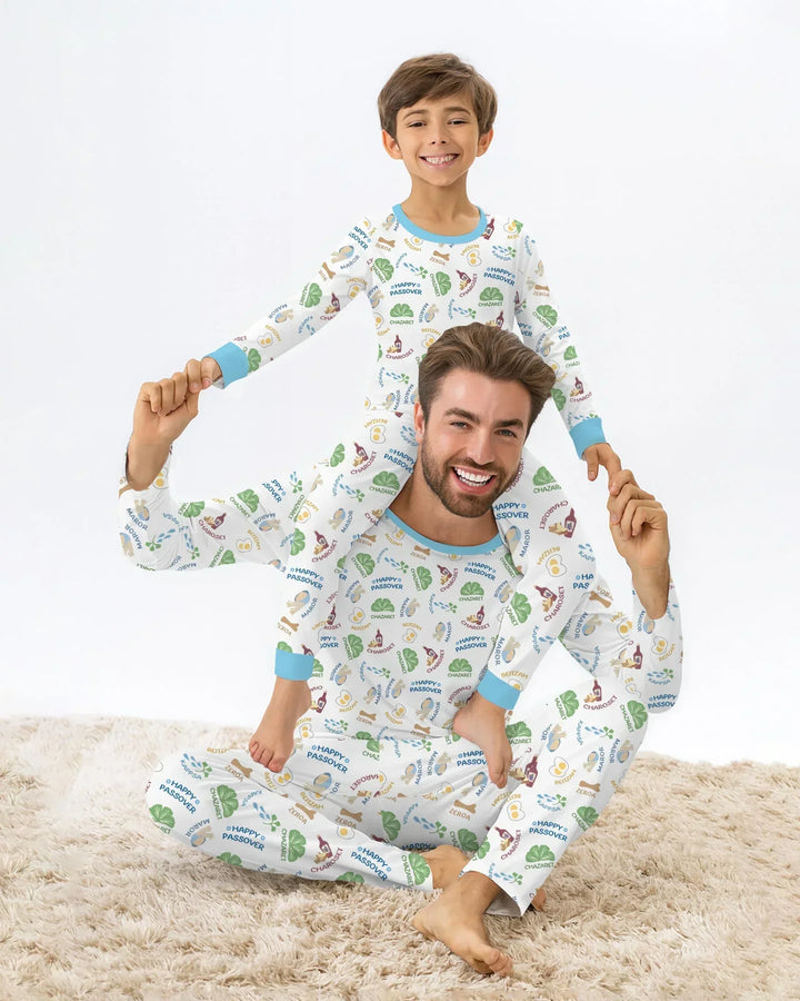 Happy Passover Matching Family Bamboo Men's Pajama Set
