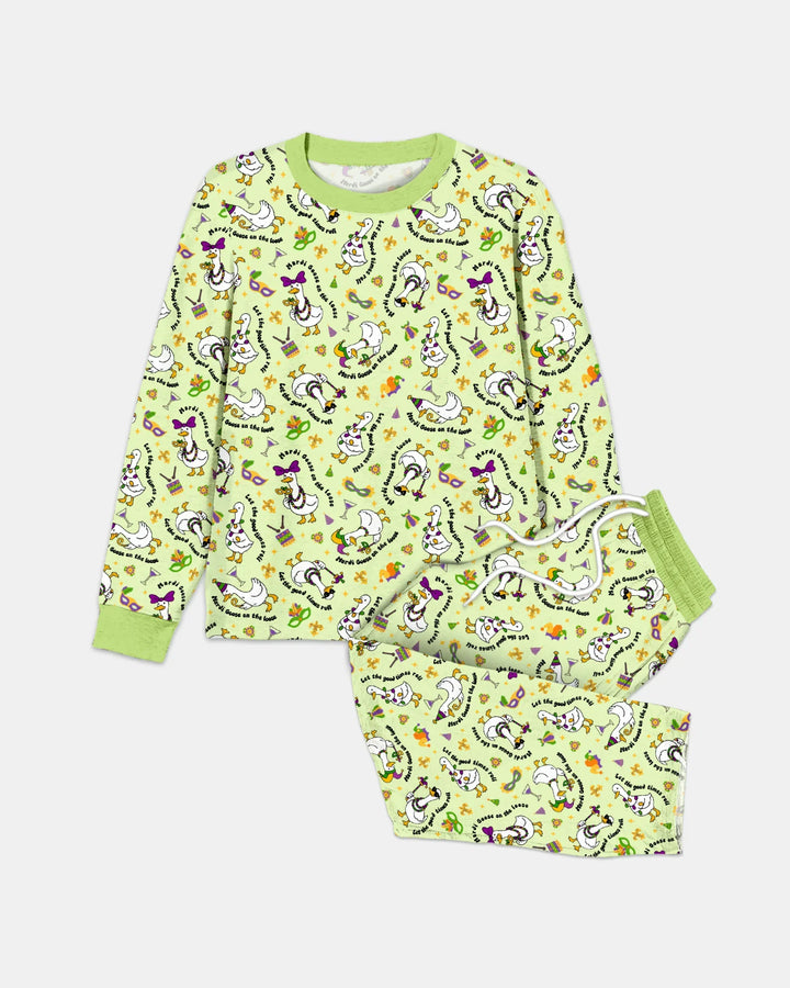 Mardi Gras Silly Goose Bamboo Men's Pajama Set