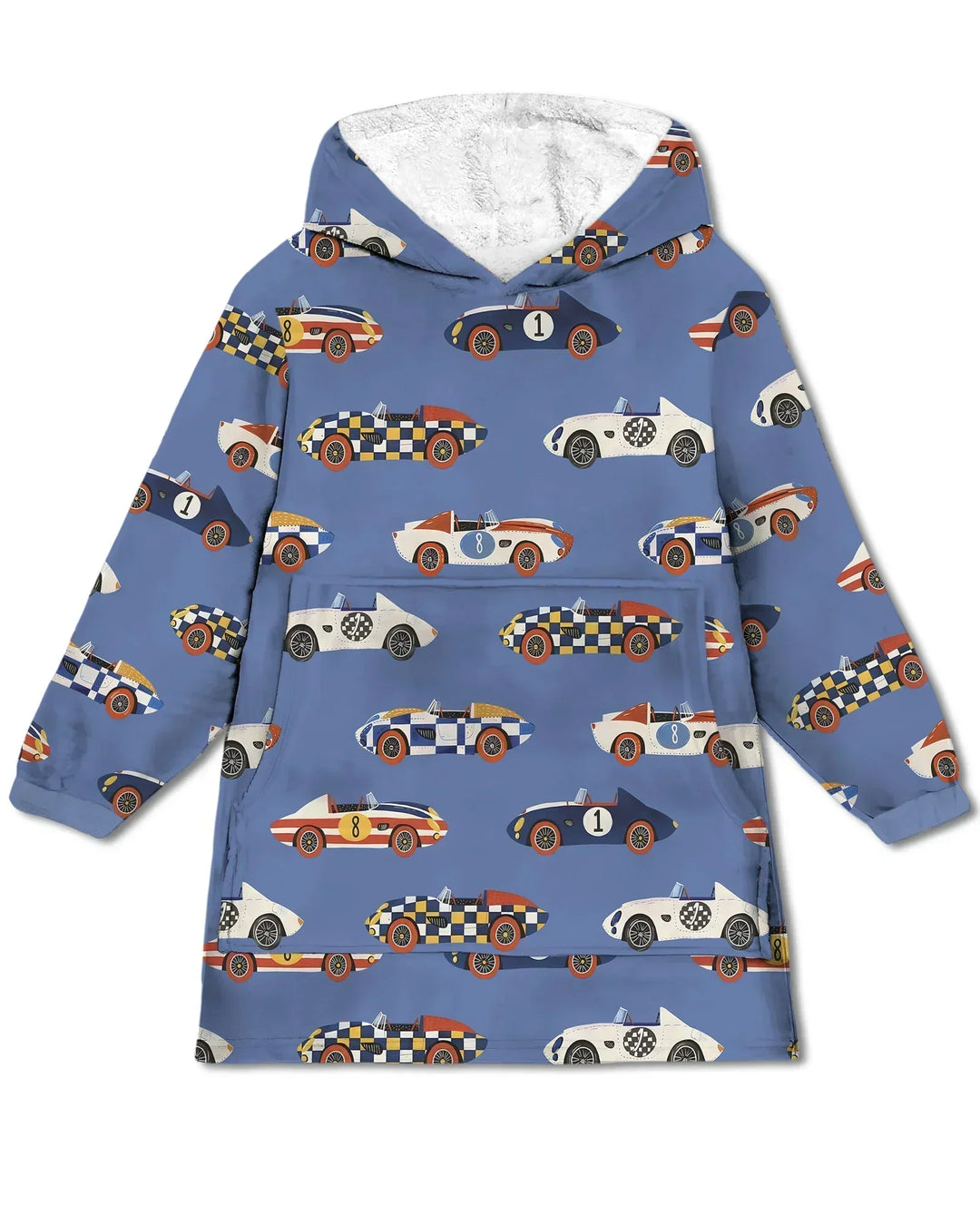 Stock Car Race Bamboo Wearable Hooded Blanket
