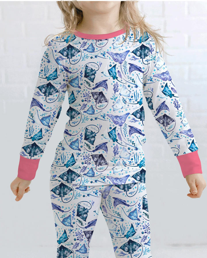 Ocean Dreams Drift Bamboo Two Piece Long Sleeve Pajama Set