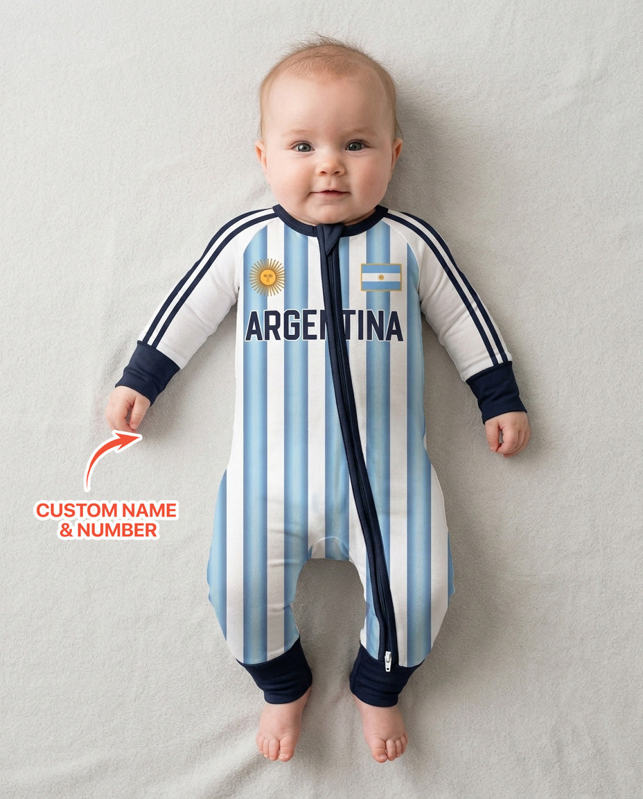 Custom Name Argentina Spirit Bamboo Convertible Zippy