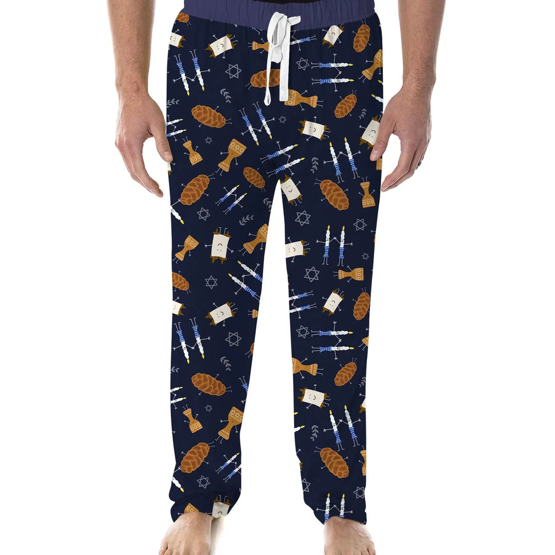Shabbat Shalom Family Matching Bamboo Men's Pajama Set