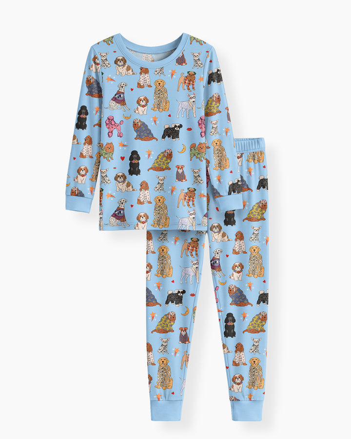 Paws In Pajamas Bamboo Two Piece Long Sleeve Pajama Set