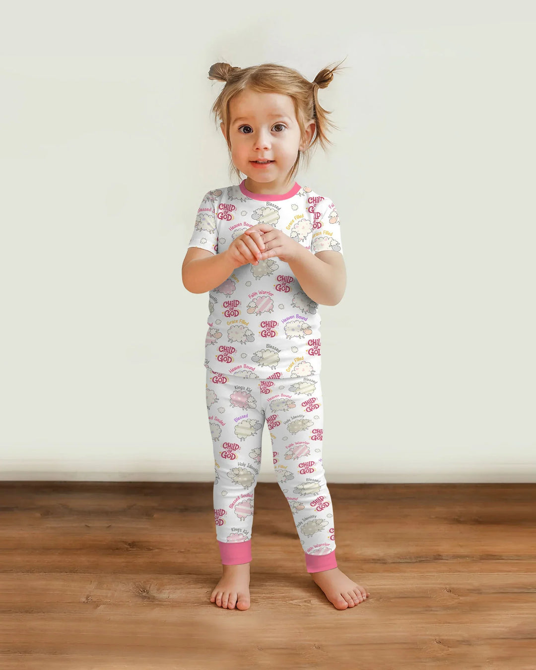 A Child Of God Girl Bamboo Two Piece Short Sleeve Pajama Set