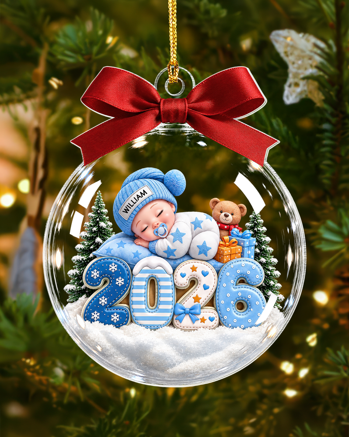 Sweet Dreams Baby Christmas Acrylic Ornament