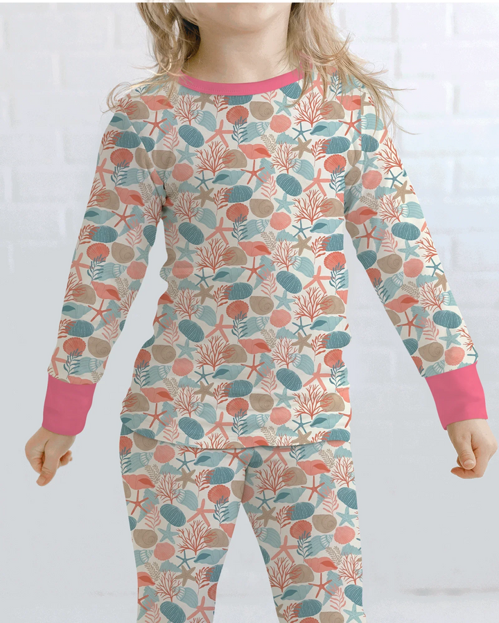 Coral Coast Treasures Bamboo Two Piece Long Sleeve Pajama Set