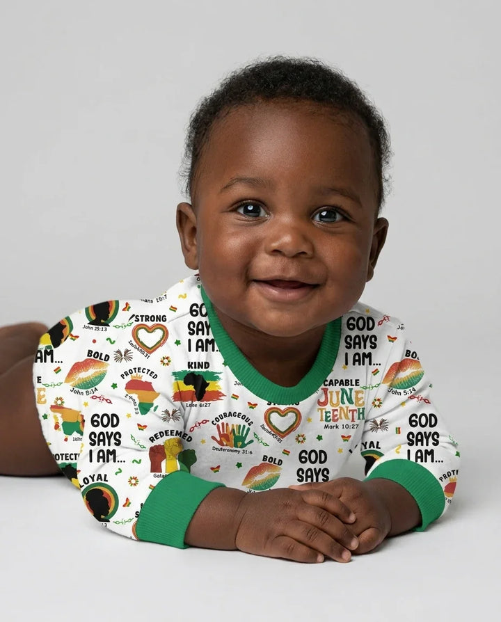 God Says I Am Juneteenth Bamboo Bodysuit