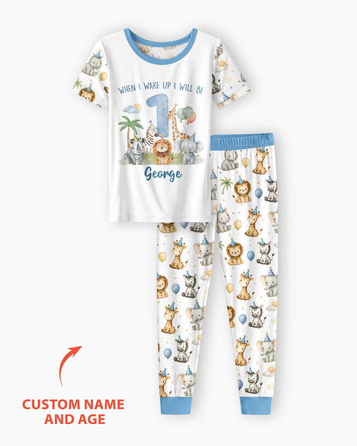 CUSTOM Template Bamboo Two Piece Short Sleeve Pyjamas Set
