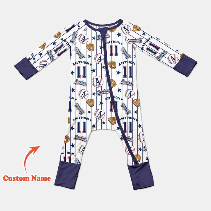 Custom Name Baseball Time Bamboo Convertible Zippy